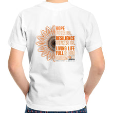 Load image into Gallery viewer, 2024 PWS Awareness Sunflower Youth T-Shirt (Unisex)