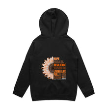 Load image into Gallery viewer, 2024 PWS Awareness Sunflower Youth Supply Hood