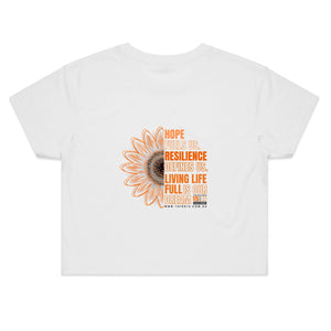 2024 PWS Awareness Sunflower Women's Crop Tee